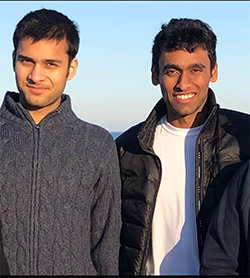 Karan Bhasin, left, and Utkarsh Mishra, co-creators of the Home Care Now app.