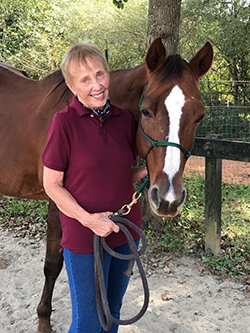 Maureen Allen and her horse, Belle