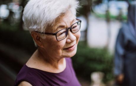 Older Asian woman, beautiful