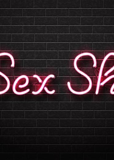 Cheery sex shop sign