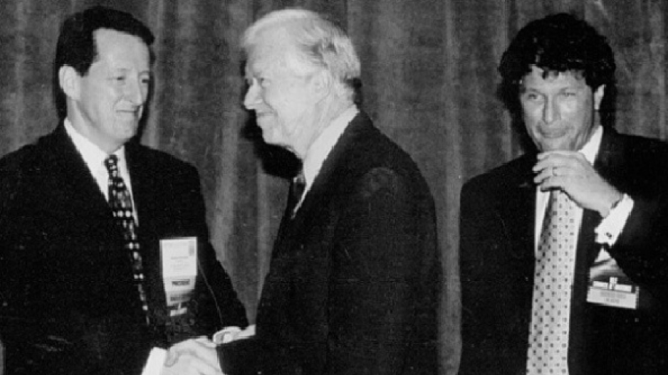 Richard Browdie & Ken Dychtwald with President Jimmy Carter at the 1999 ASA Annual Meeting in Orlando FL.
