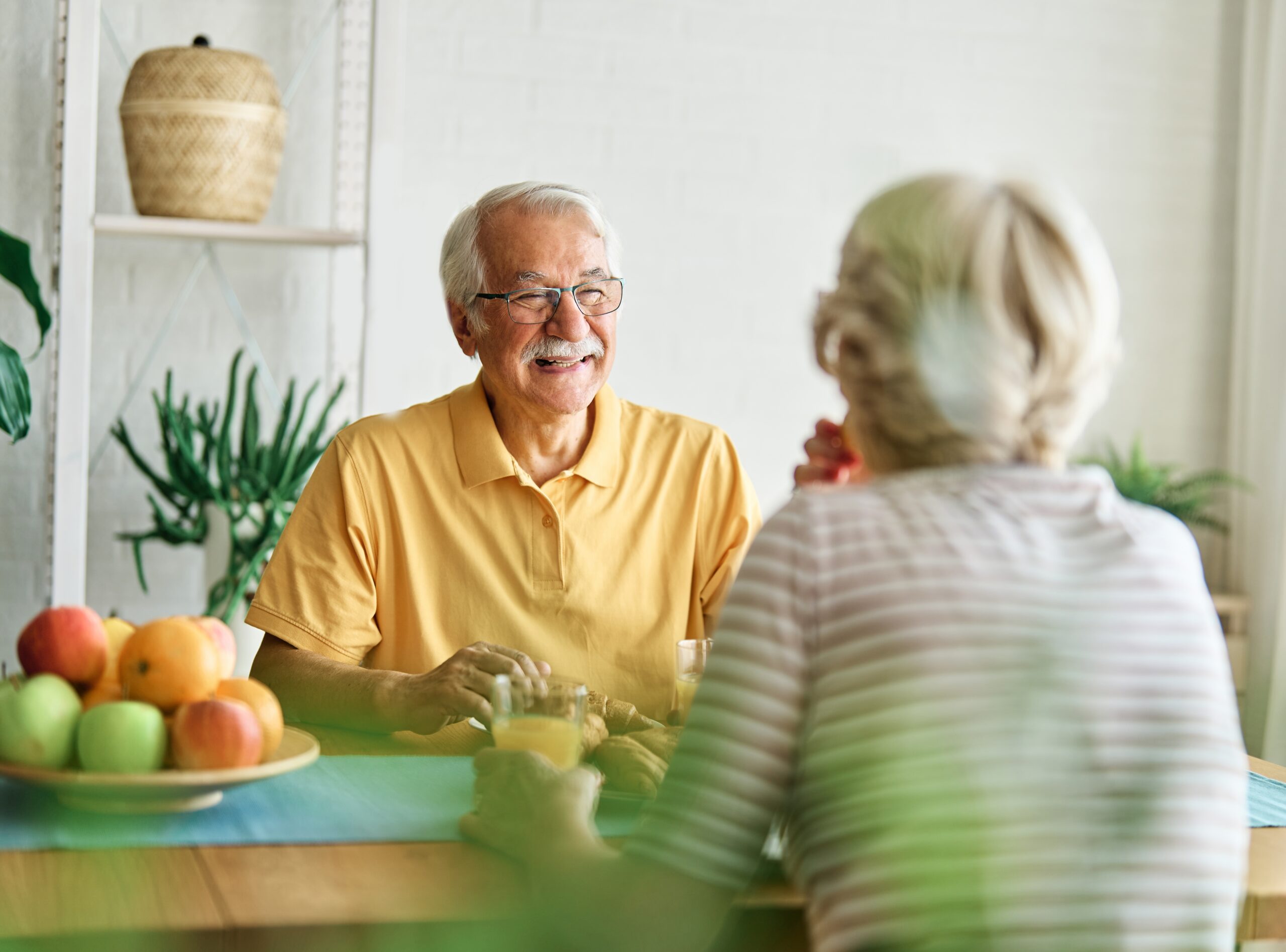 People eating a meal together