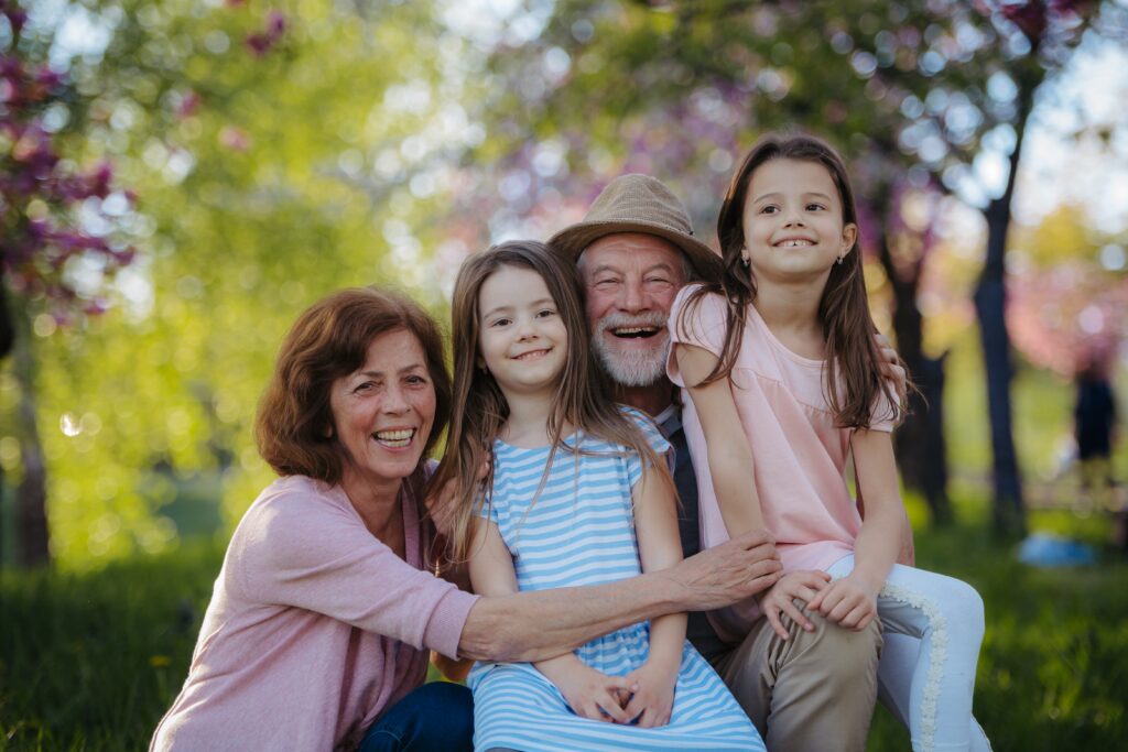 Grandparents with grandchildren